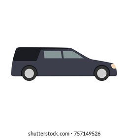 hearse car. vector illustration