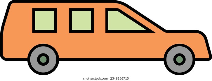hearse funeral car dead coffin Outline