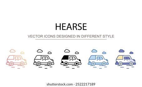 Hearse icon design with white background stock illustration