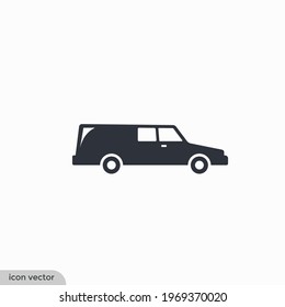 hearse icon vector illustration simple design element