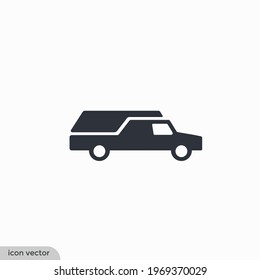 Hearse Icon Vector Illustration Simple Design Element