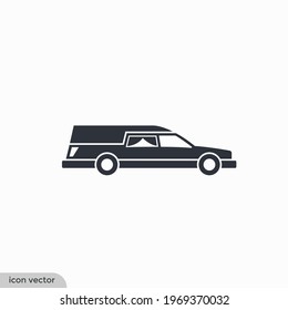 hearse icon vector illustration simple design element