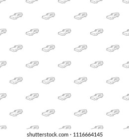 Hearse pattern vector seamless repeating for any web design