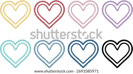 Heart -1- all-set - isolated on white background