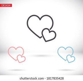 heart 10 eps bond icon design vector graphic