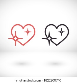 gráfico vectorial de diseño de icono de enlace de corazón 10 eps