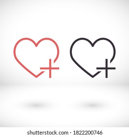 heart 10 eps bond icon design vector graphic