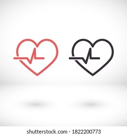 gráfico vectorial de diseño de icono de enlace de corazón 10 eps