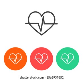 gráfico vectorial de diseño de icono de corazón 10 pasos