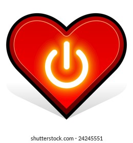 corazón 16. botón de encendido