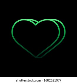 heart 3d form nolan icon. Simple thin line, outline vector of Heartbeat icons for ui and ux, website or mobile application
