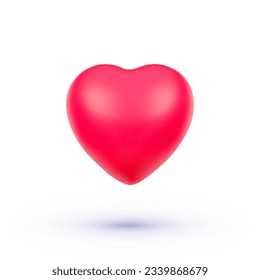 Corazón de estilo 3d sobre fondo blanco. Elemento de diseño. Elemento de diseño del vector