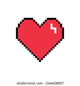 heart 8 bits pixelated style icon vector illustration design