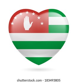 Heart with Abkhaz flag colors. I love Abkhazia