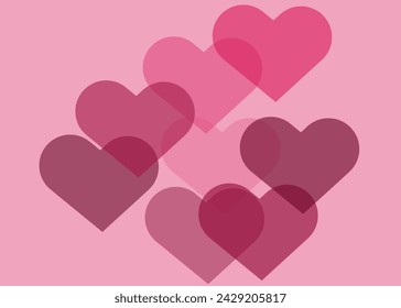 Heart abstract background design. Vector background.