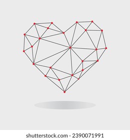Heart abstract isolated on a white background , vector illustration