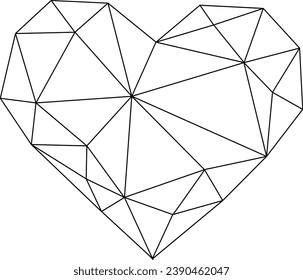 Resumen del corazón aislado en un fondo blanco