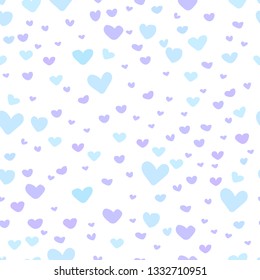 Heart abstract pattern background, Love doodle style pattern, Vector illustration.