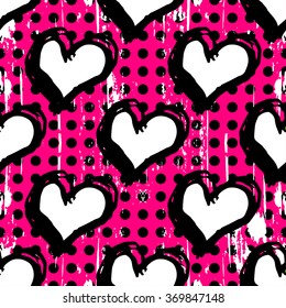 Heart abstract psychedelic background graffiti grunge texture