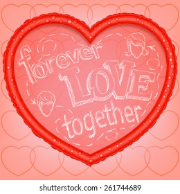 Heart, abstract, sketch writing