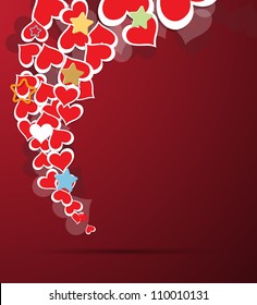heart abstract swirl background Valentine day
