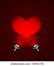 Heart. Abstract vector background.