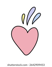 Heart. Abstract. Vector drawing in minimalist style.