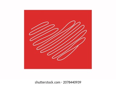 Heart abstract vector drawing. Valentine's day, festive design elements. Illustration Decorative hearts. Isolated background.