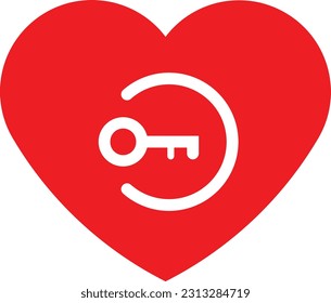 heart access key lock security Flat
