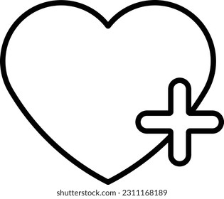 adición de corazón más nuevo contorno