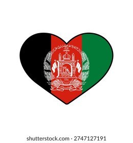 Heart with the Afghanistan flag
Vector heart with the flag on a white background