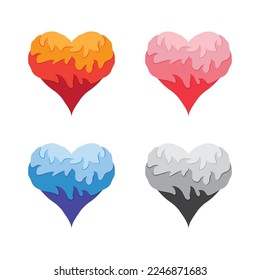 Heart Afire Vector Design, Burning Heart Vector Design can be use for Logo, Sticker, Apparel or Merchandise