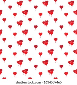 heart Air Balloon Seamless pattern love .  Happy Valentine's day fabric texture, background floral wallpaper  happy birthday 