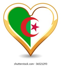 Heart Algeria Flag