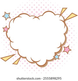 Heart American comic speech bubble illustration