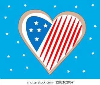 Heart Of American Flag