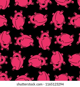 Heart Anatomy organ pattern seamless. Vector illustration