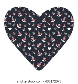 Heart with anchors