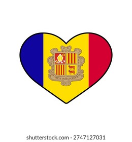 Heart with the Andorra flag
Vector heart with the flag on a white background
