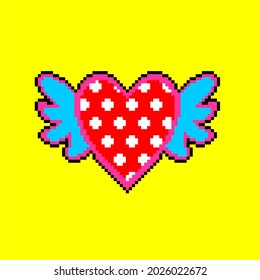 heart angel love pixel game