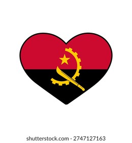 Heart with the angola flag
Vector heart with the flag on a white background
