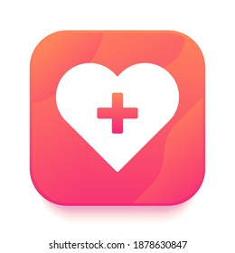 heart app logo design. colored medical heart icon vector illustration. for medical sign and logo