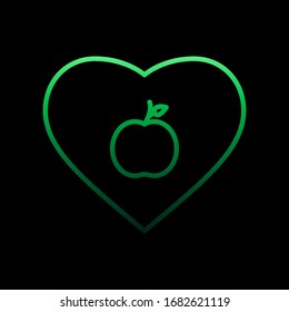 heart apple lover nolan icon. Simple thin line, outline vector of Heartbeat icons for ui and ux, website or mobile application