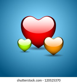 Heart applique background - Vector design