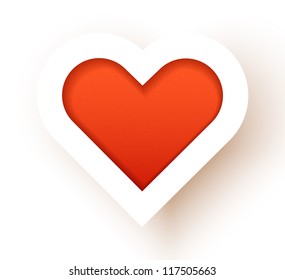 Heart applique background. Vector illustration for your design.