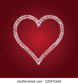 Heart applique background. Vector illustration for your design.