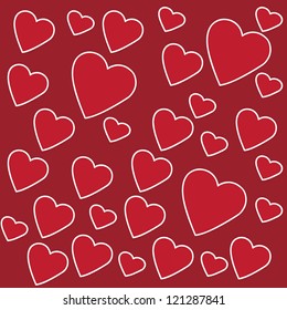 Heart applique background. Vector illustration for your design.