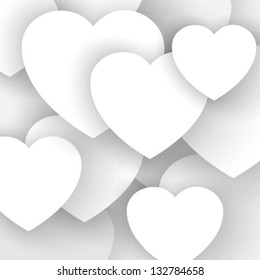 Heart  applique  background, vector illustration.