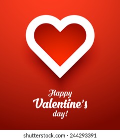 Heart applique background. Vector illustration for Valentines Day design.