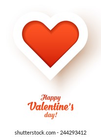 Heart applique background. Vector illustration for Valentines Day design.